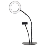 Mobifoto Mobilite 6-in LED Ring Light with Desk Tripod & Phone Holder Front_Flat