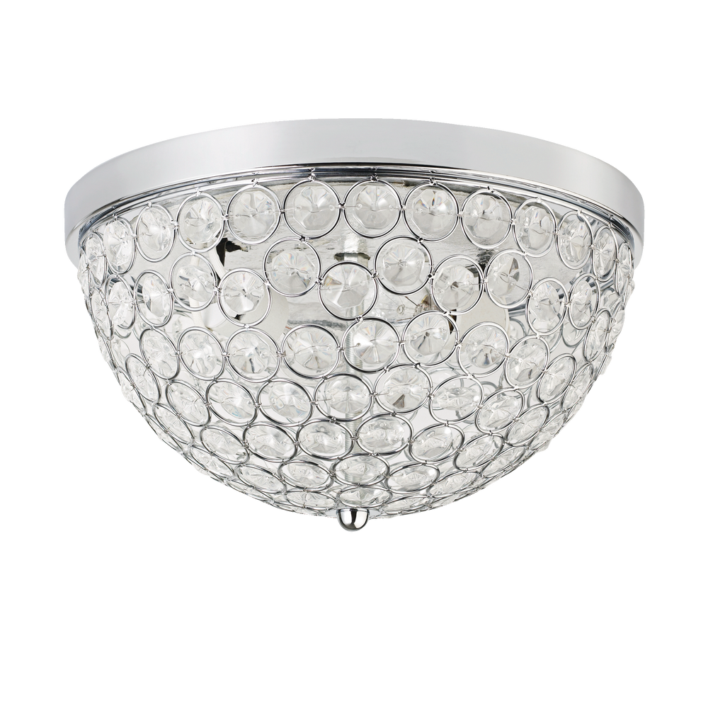 CANVAS Chelsea 2Light Crystal Shade Flush Mount Ceiling Light Fixture