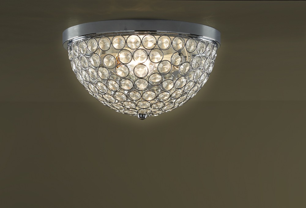 CANVAS Chelsea 2Light Crystal Shade Flush Mount Ceiling Light Fixture