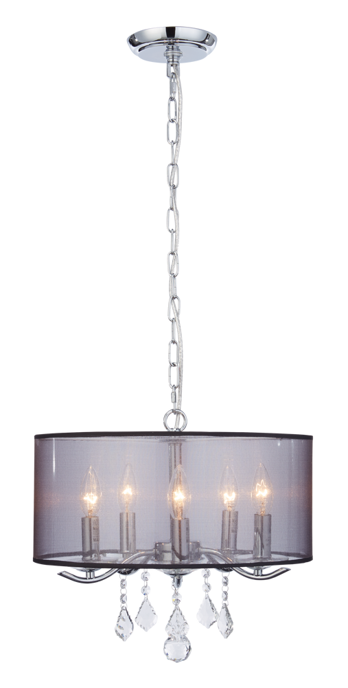 CANVAS Echo 5Light Satin Shade Chandelier, Crystal Canadian Tire