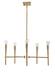 CANVAS Harlowe 5-Light Chandelier, Brushed Brass Front_Flat
