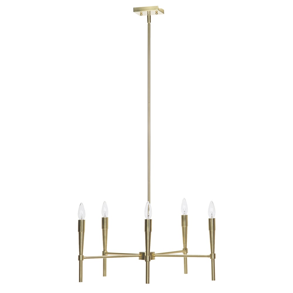 CANVAS Harlowe 5Light Chandelier, Brushed Brass Canadian Tire