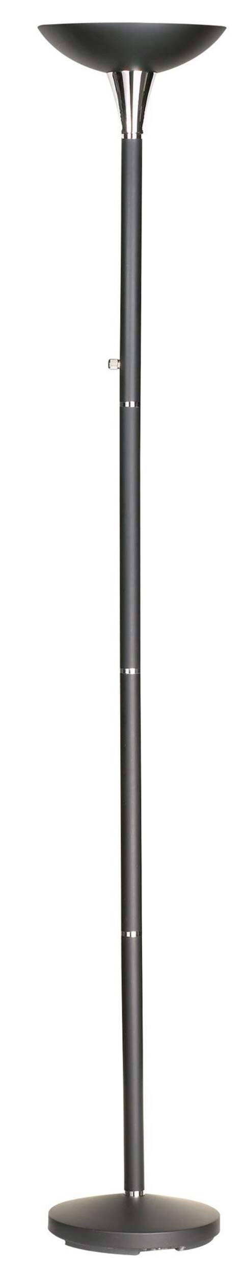 Home Collection Torchiere Floor Lamp, Black Front_Flat