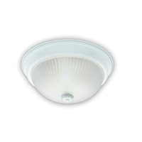 For Living Frosted Swirl Glass Shade Flush Mount Ceiling Light Fixture, White, 13-in Bottom_Plunge