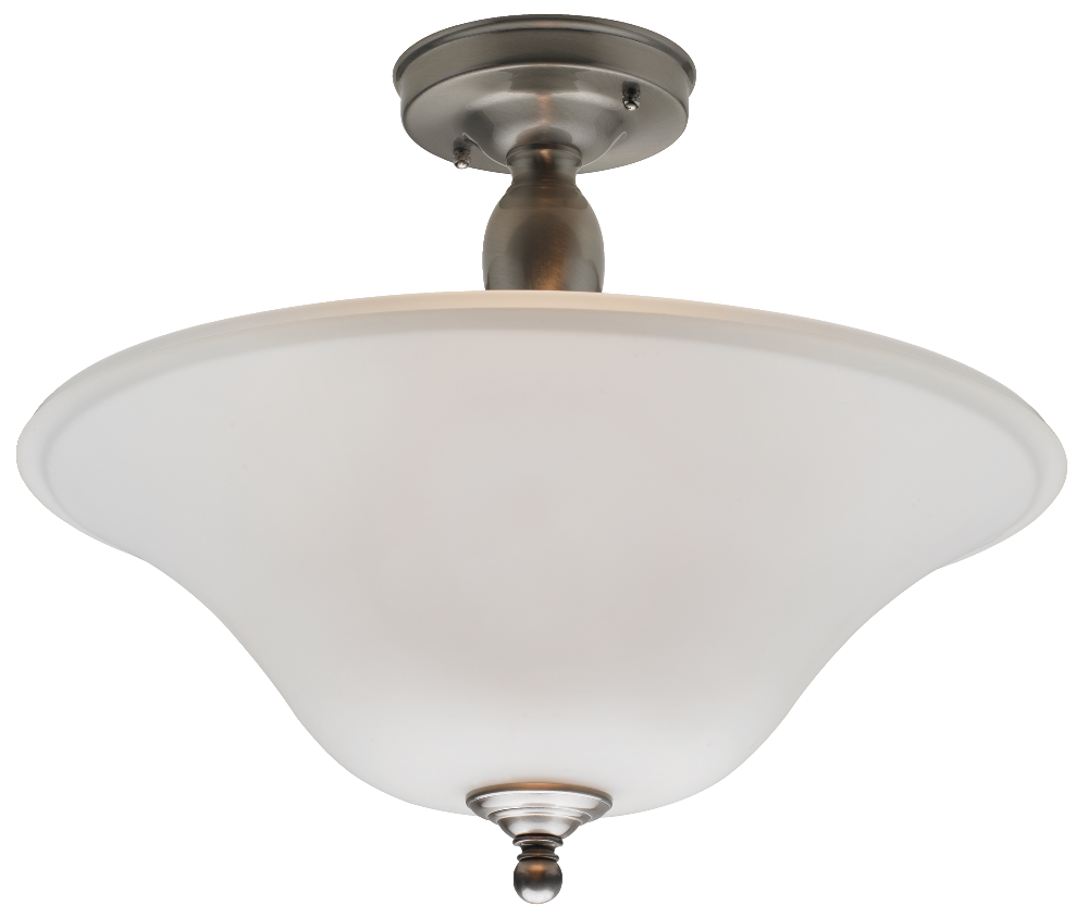 For Living Rosanna 3-Light Frosted Glass Shade Semi-Flush Mount Ceiling ...