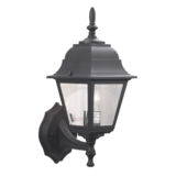 Applique murale d'extérieur 2-en-1 verre transparent NOMA, résistant aux intempéries, noir/blanc Front_Three_Fourths_Angled_Right