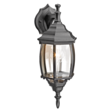 NOMA Curved Clear Bevelled Glass Panels Hanging Outdoor Wall Light , Weather-Resistant, Assorted Colours Front_Three_Fourths_Angled_Right