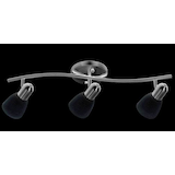 NOMA Madrid 3-Light White Wiped Glass Shades Track Light Fixture, Matte Nickel Bottom_Plunge