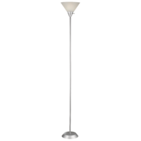 Lampadaire à abat-jour en plastique For Living, 72 po, argent