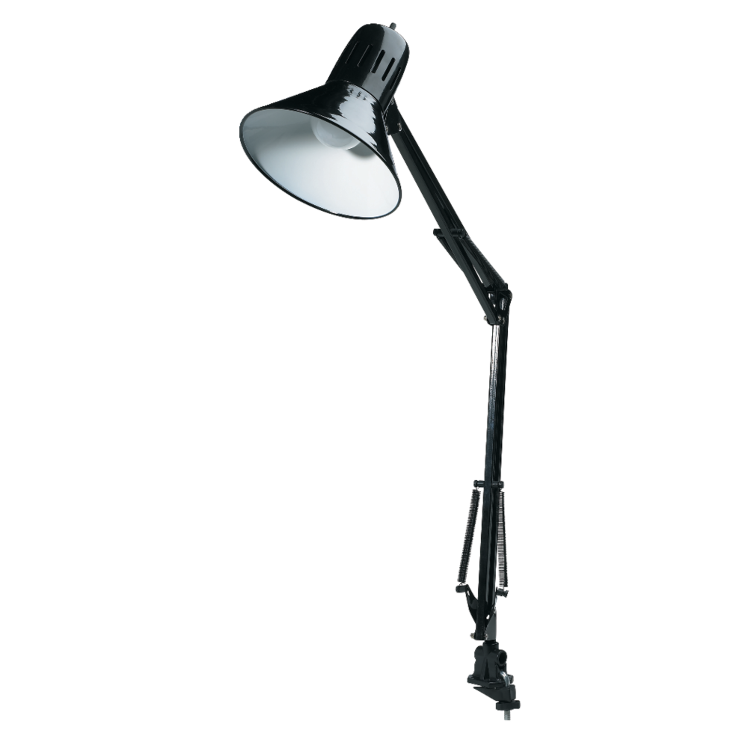 NOMA Swing Arm Adjustable Desk Lamp, 31.5-in, Black Front_Angled_Left