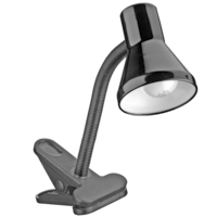 For Living Gooseneck Clip-On Desk Lamp, 12-in, Black Front_Three_Fourths_Angled_Right