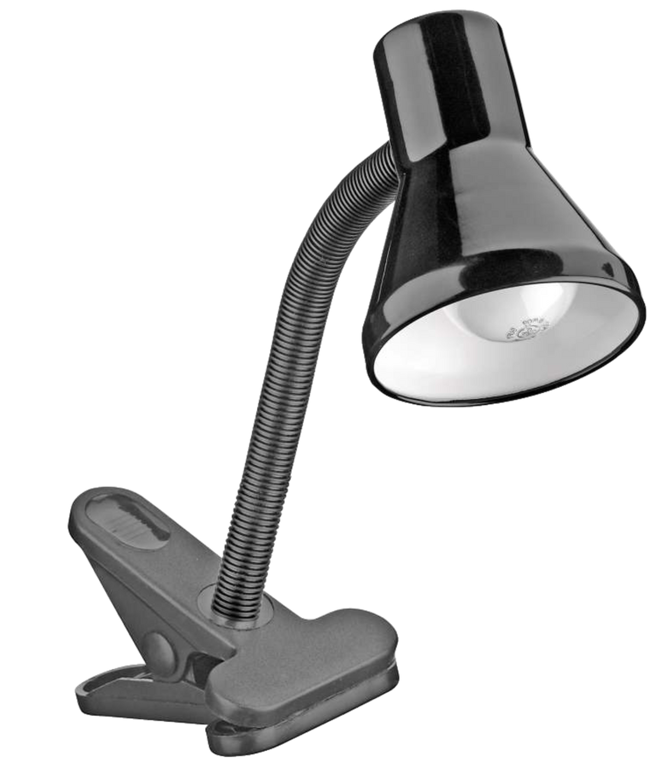 For Living Gooseneck Clip-On Desk Lamp, 12-in, Black Front_Three_Fourths_Angled_Right