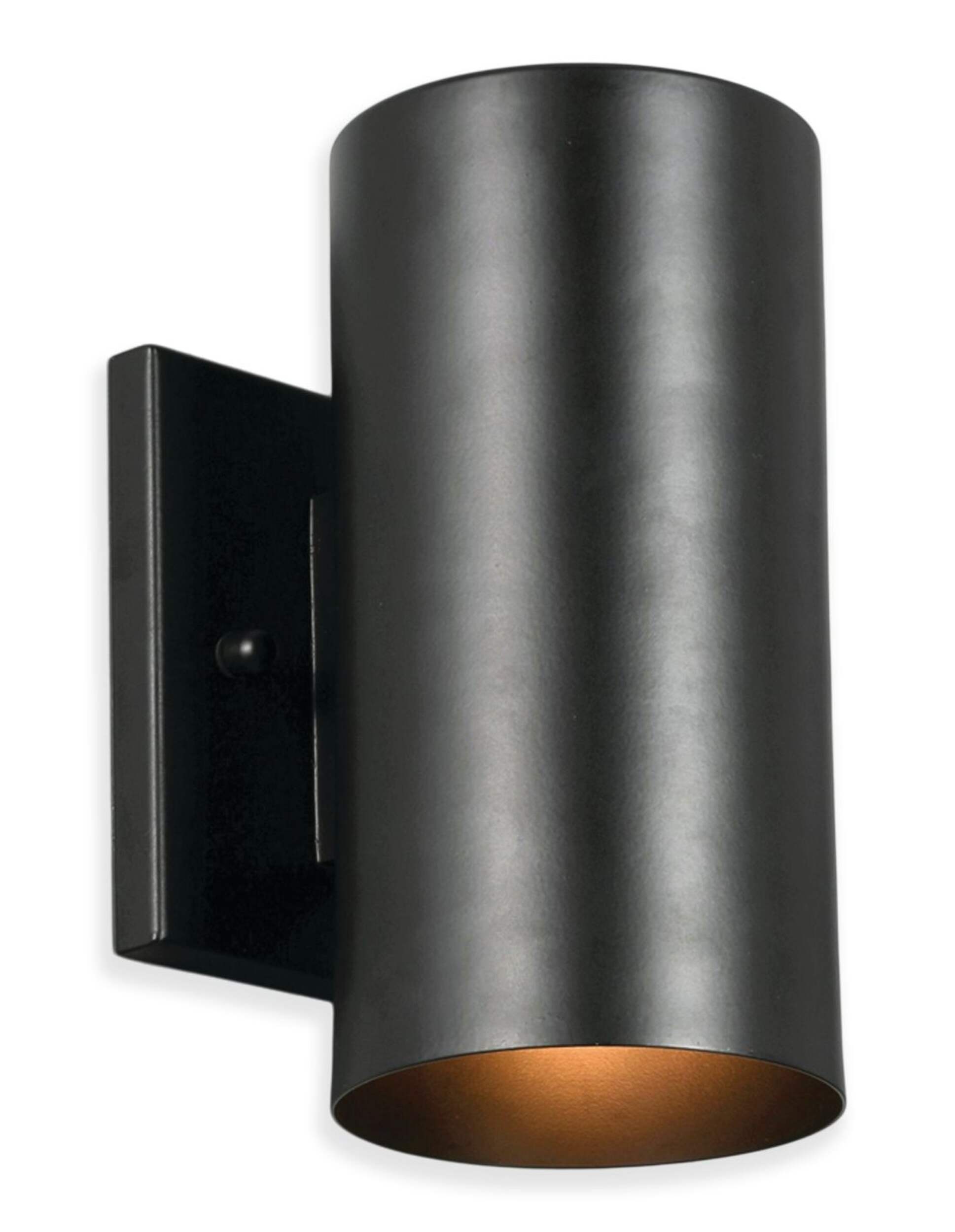 NOMA Cylinder Outdoor Wall Light, Wet Rated, Matte Black Front_Three_Fourths_Angled_Right