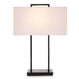 CANVAS Rectangular Table Lamp with USB Port, 22-in Front_Flat