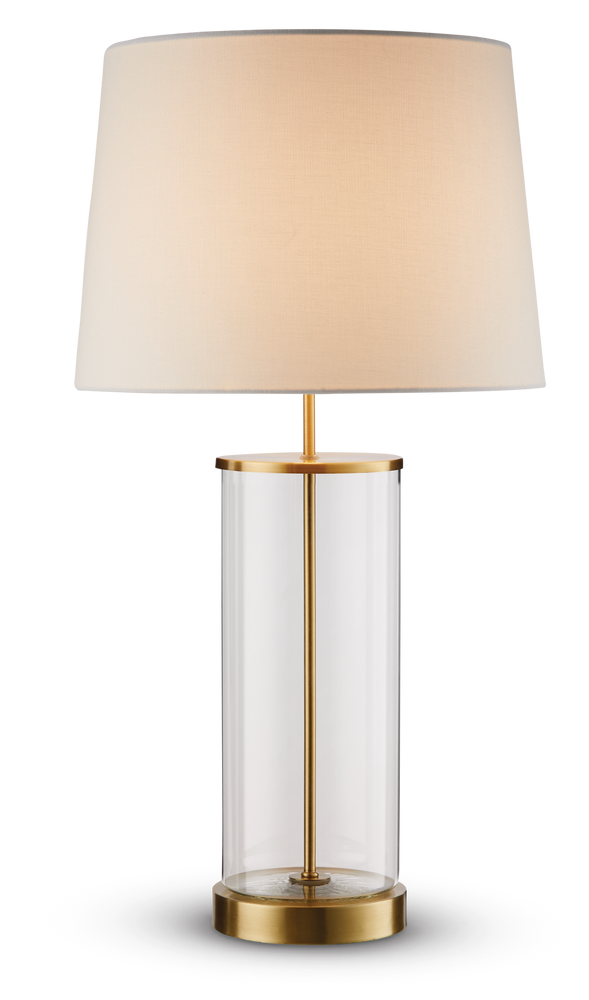 Lampe de table CANVAS à remplir avec chargement USB, 26 po, laiton