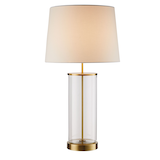 CANVAS Fillable Table Lamp with USB Port, 26-in, Brushed Brass Front_Flat