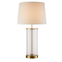 CANVAS Fillable Table Lamp with USB Port, 26-in, Brushed Brass Front_Flat