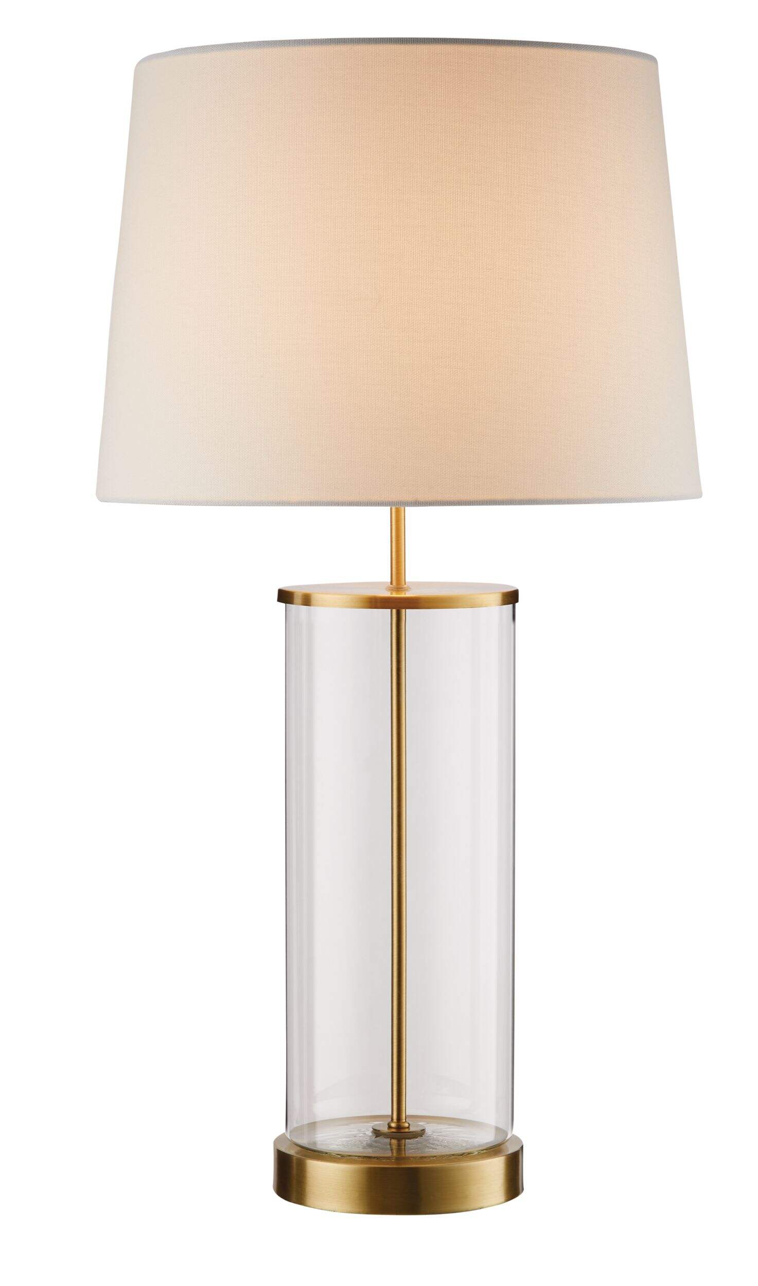 CANVAS Fillable Table Lamp with USB Port, 26-in, Brushed Brass Front_Flat