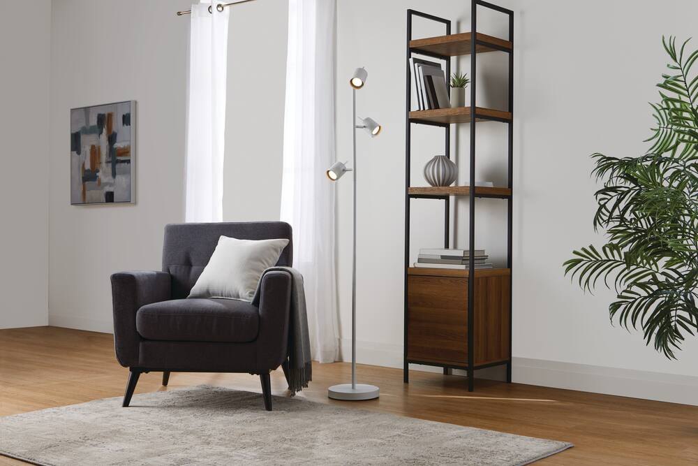 grey spotlight floor lamp