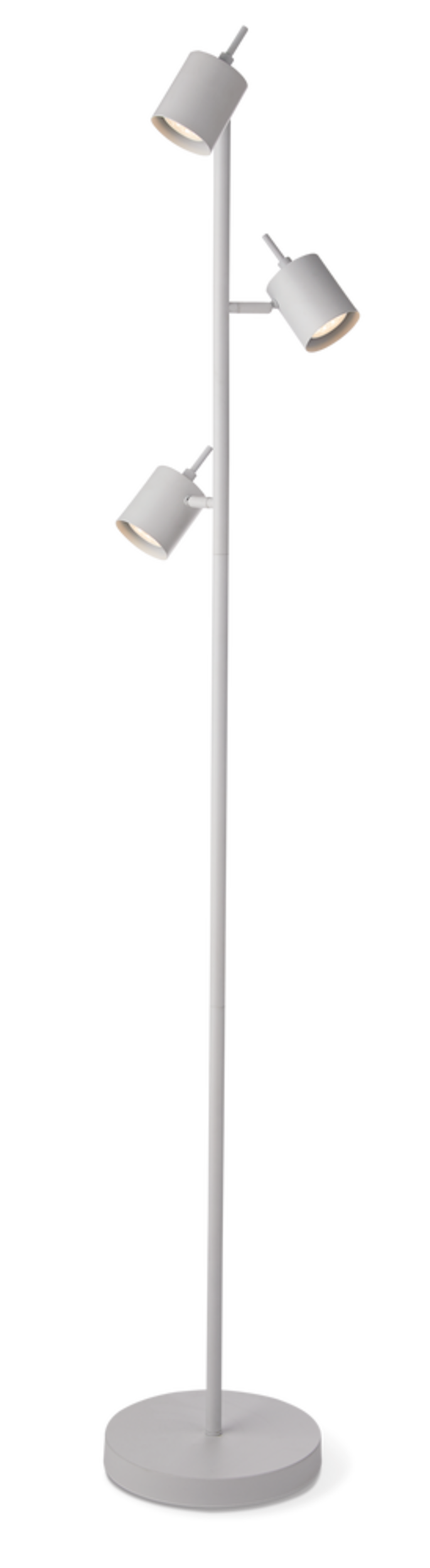 CANVAS 3 Spotlight Floor Lamp, Matte White Front_Elevated