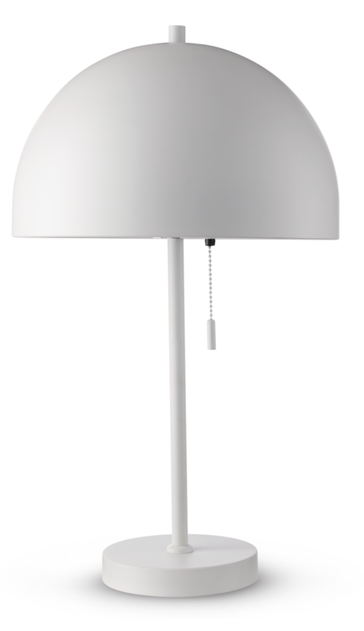 Lampe de table à tête bombée CANVAS, 18 po, laiton/verre fumé