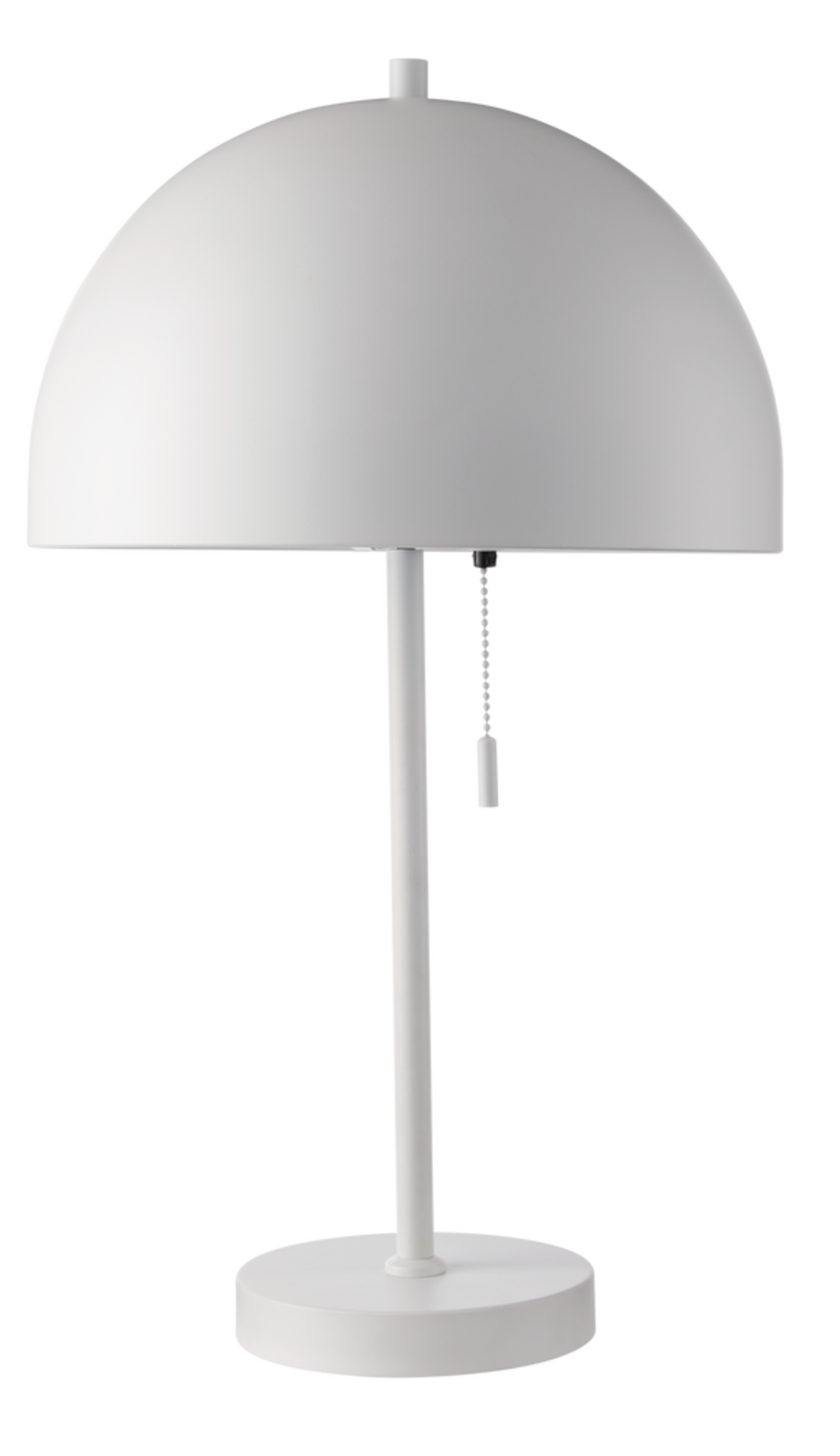 CANVAS Mushroom Table Lamp, Matte White Front_Flat