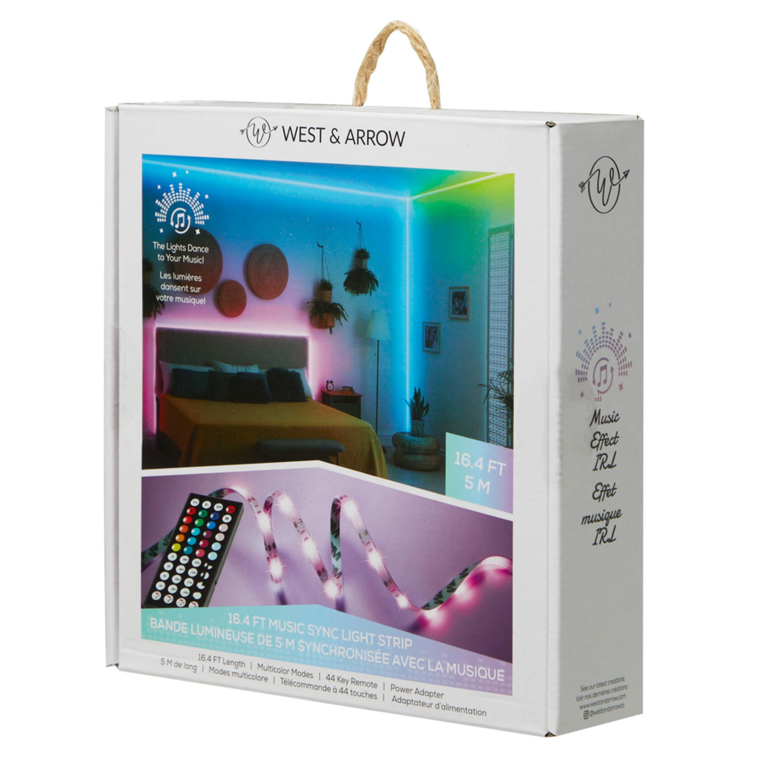 West & Arrow Merkury Sound Reactive RGB Strip Light with Weatherproof