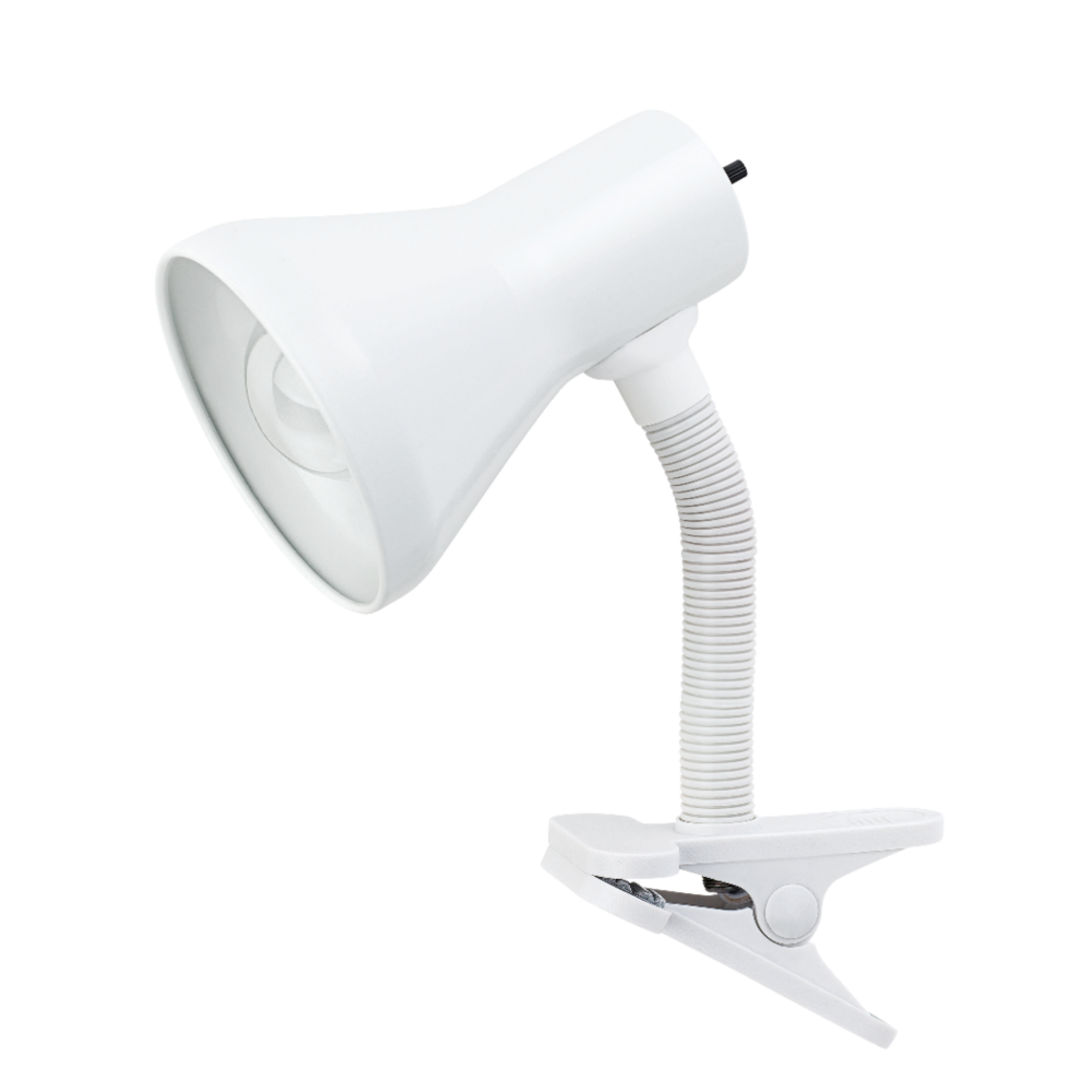 For Living Gooseneck Clip-On Desk Lamp, 10-1/4-in, White Front_Angled_Left