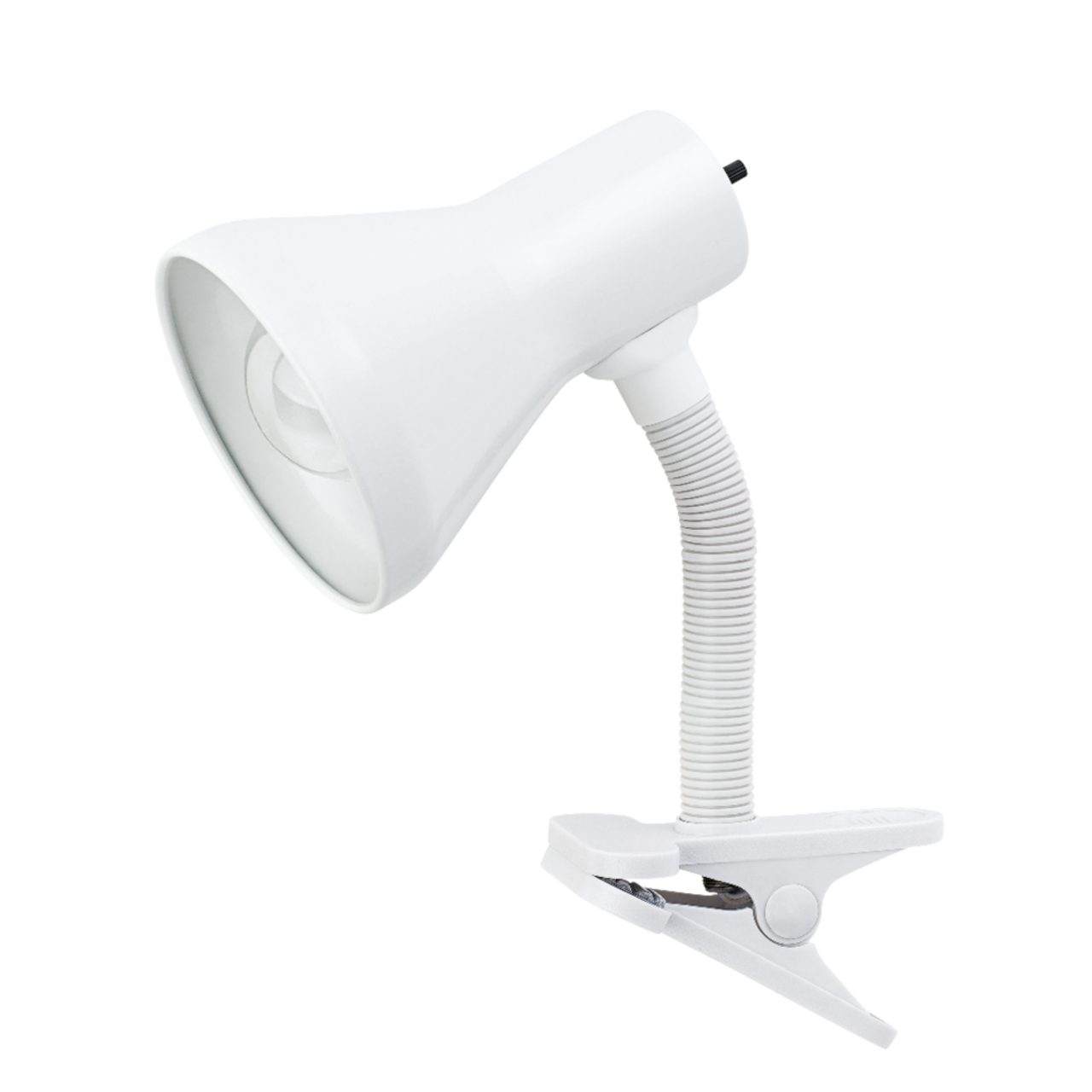 Petite lampe de bureau blanche rechargeable à pince - Comptoir des