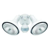 NOMA Halogen 180 Degree Outdoor Motion Sensor Light, Weather-Resistant, White Front_Elevated
