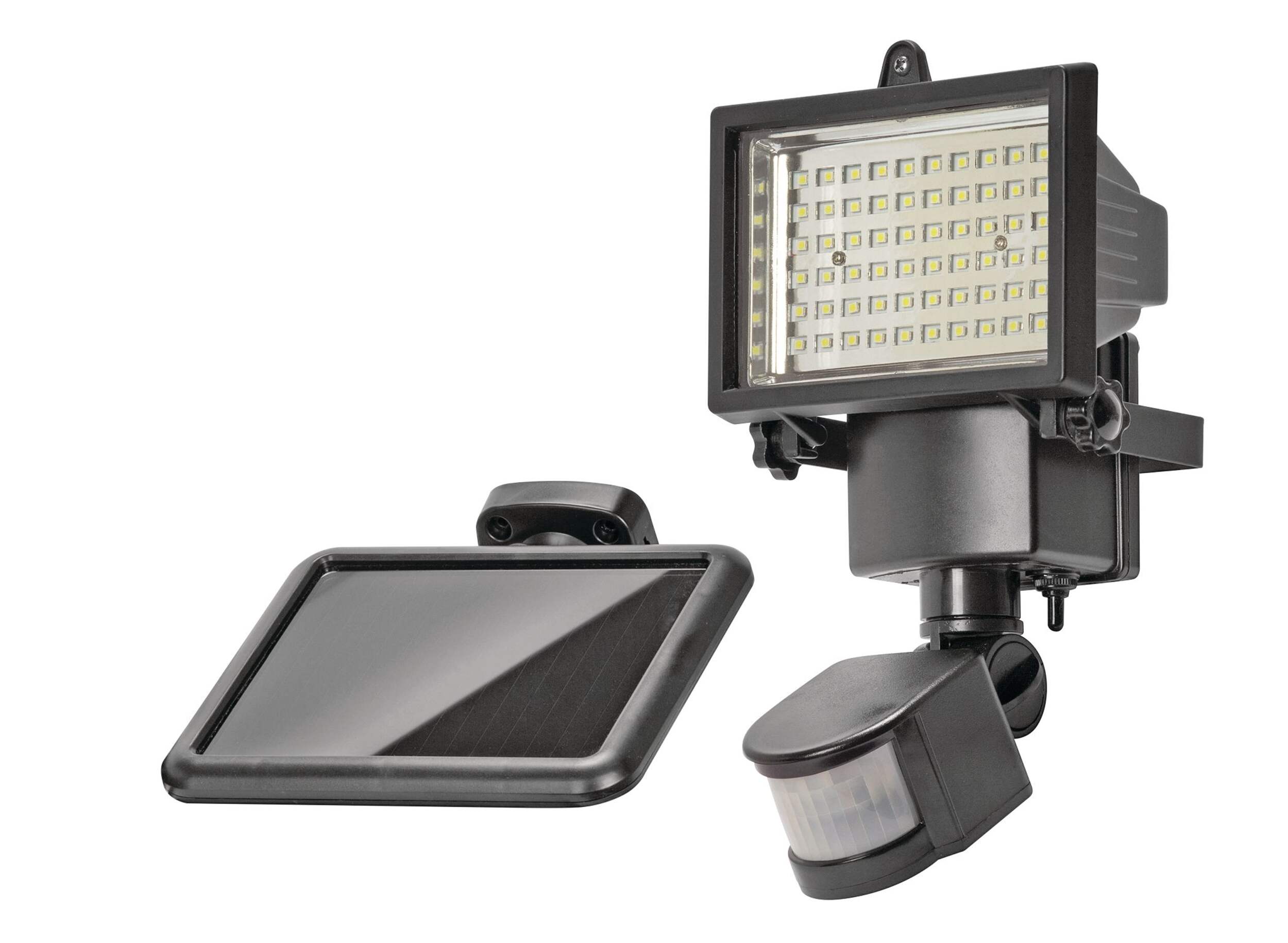 NOMA LED 180 Degree Outdoor Solar Motion Sensor Light, Weather-Resistant, Black Composite_or_Mixed
