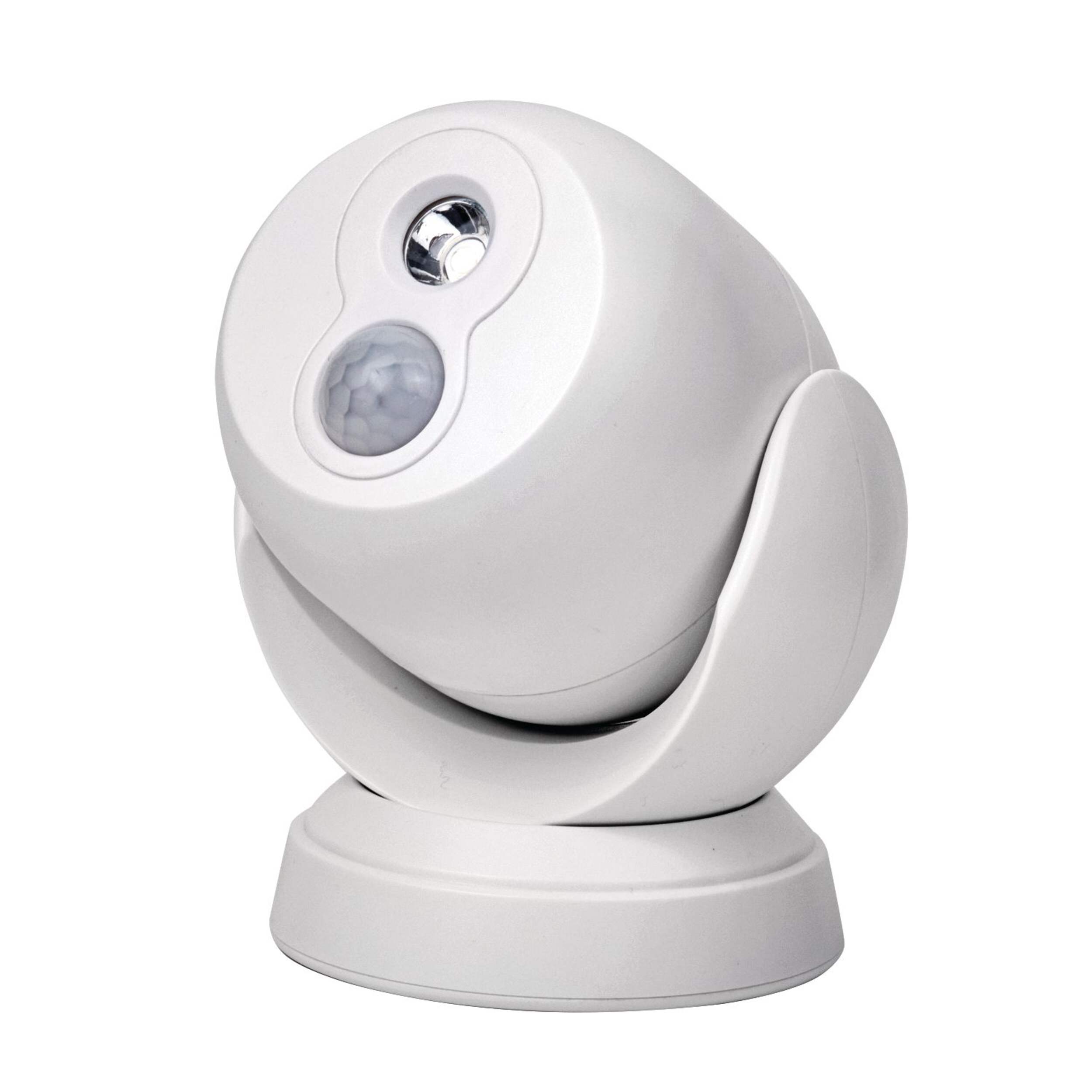 NOMA LED Battery Operated Indoor/Outdoor Security Light, Weather-Resistant, White Front_Three_Fourths_Angled_Left