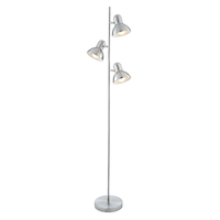 CANVAS 3-Head Metal Shade Floor Lamp, 62-in, Brushed Nickel Front_Flat