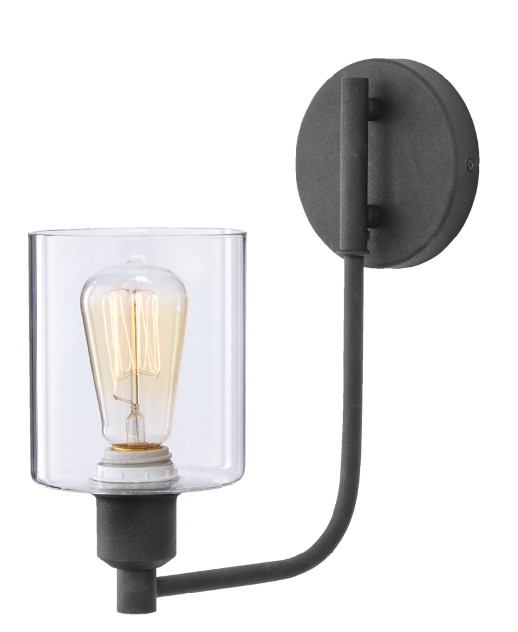 CANVAS Arwen Clear Glass Shade Wall Sconce, Black