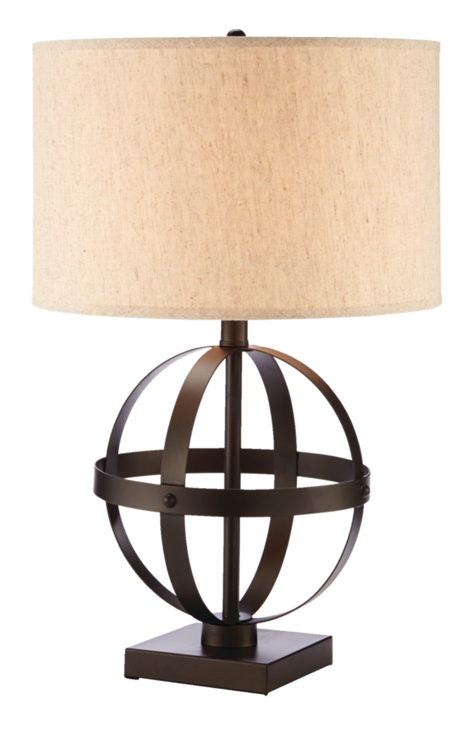 CANVAS Abby Linen Shade Table Lamp, 20-in, Oil Rubbed Bronze Front_Angled_Left