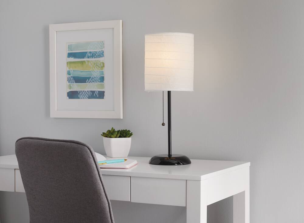 table lamp with paper shade