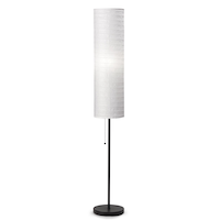 For Living Rice Paper Shade Floor Lamp, 54-in, Black Front_Flat