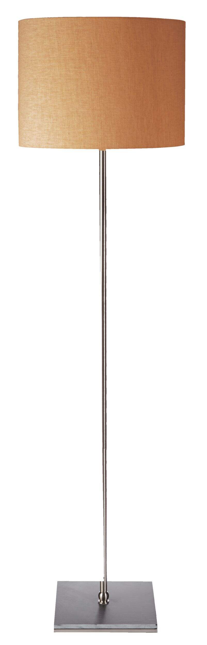 Lampadaire à abat-jour en tissu CANVAS Byron, 62 po, nickel satiné Front_Flat