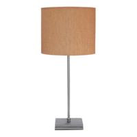CANVAS Byron Fabric Shade Table Lamp, 21-in, Satin Nickel Front_Flat