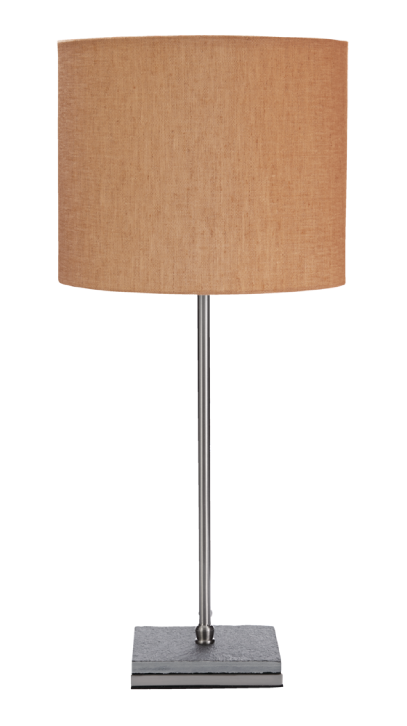 CANVAS Byron Fabric Shade Table Lamp, 21-in, Satin Nickel Front_Flat