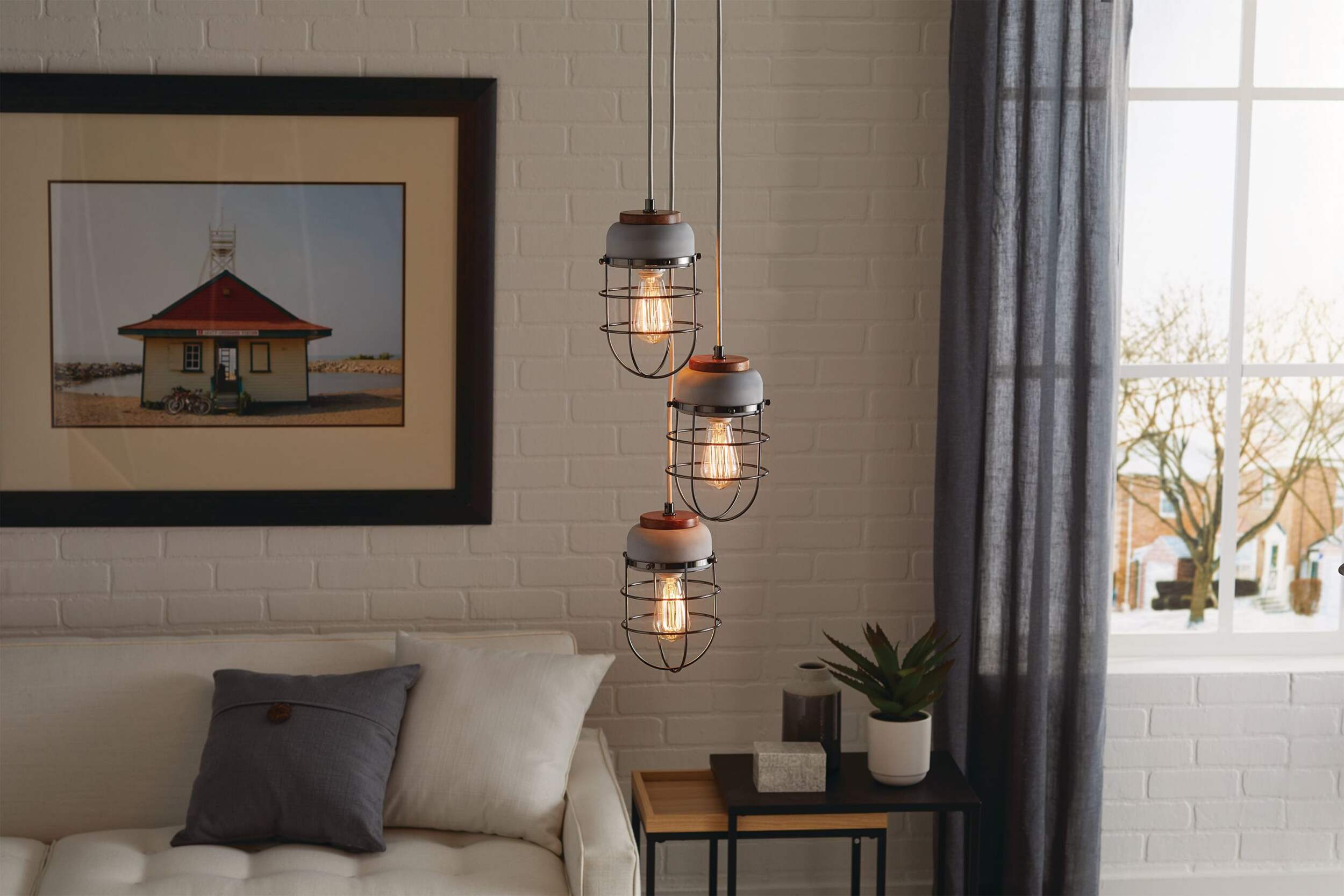 CANVAS Stellan 3Light Metal Shade Ceiling Pendant Light Fixture