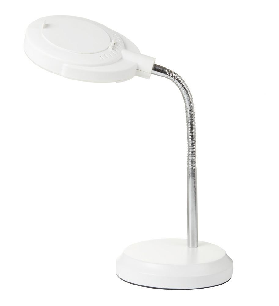 Lampe de bureau à DEL NOMA avec loupe, 201/2 po, blanc Canadian Tire