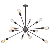 Lustre à 12 lampes CANVAS Gabriel, métal noir Bottom_Plunge