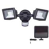 NOMA Solar-Powered LED Motion Sensor Security Light, Black Composite_or_Mixed