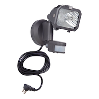 NOMA LED Outdoor Plug-In Security Light, Weather-Resistant, Bronze Front_Angled_Right