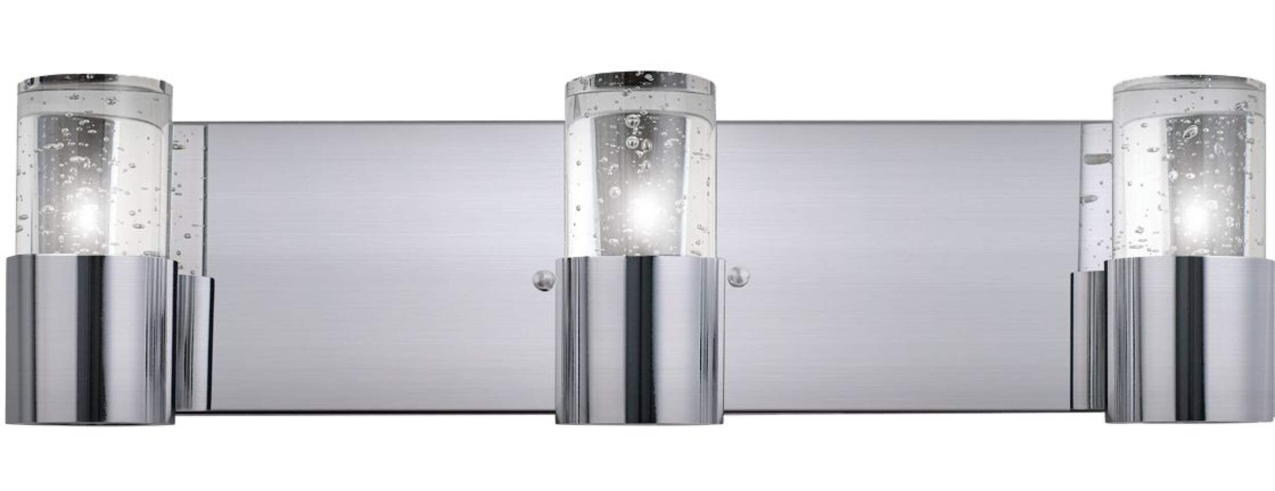 CANVAS 3-Light Bubbled Glass Shade Vanity Light Fixture, Chrome Front_Flat