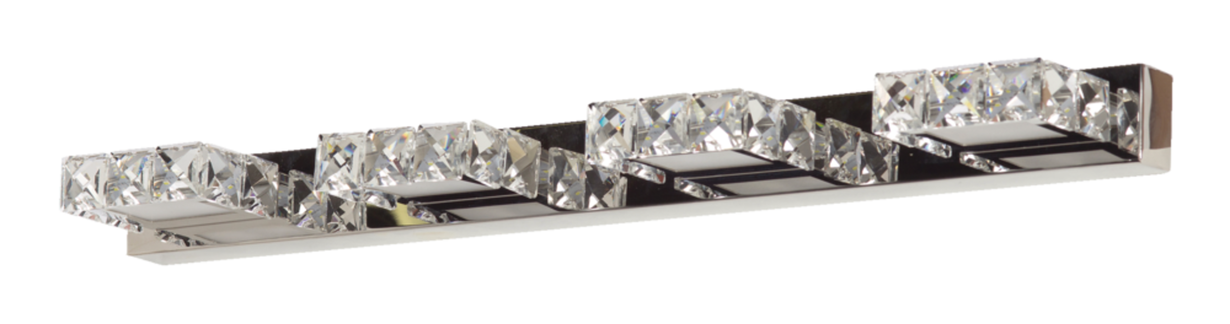CANVAS Isabella 4-Light Crystal Design LED Vanity Light Fixture, Chrome Bottom_Plunge