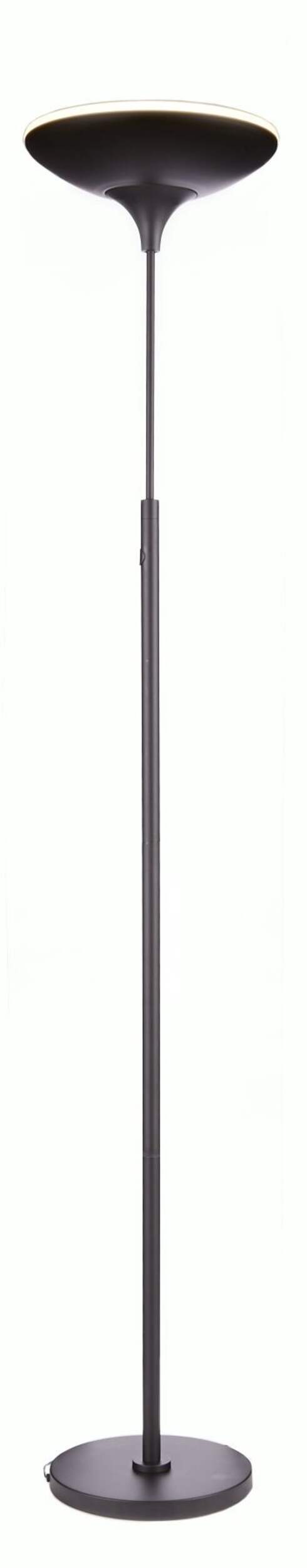 Lampe torchère à DEL à intensité variable Globe, 70 po, noir Front_Flat