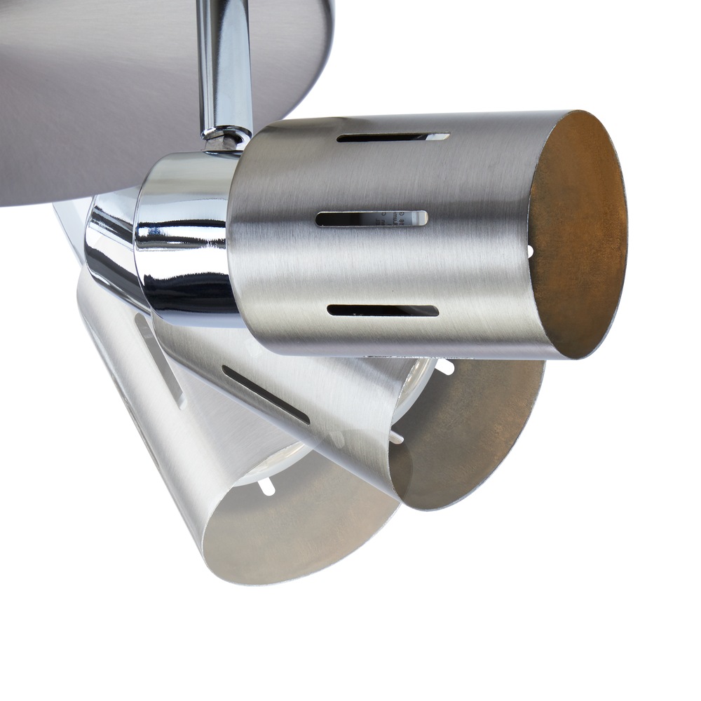 NOMA 3Light Adjustable Swivel Heads Canopy Light Fixture, Brushed