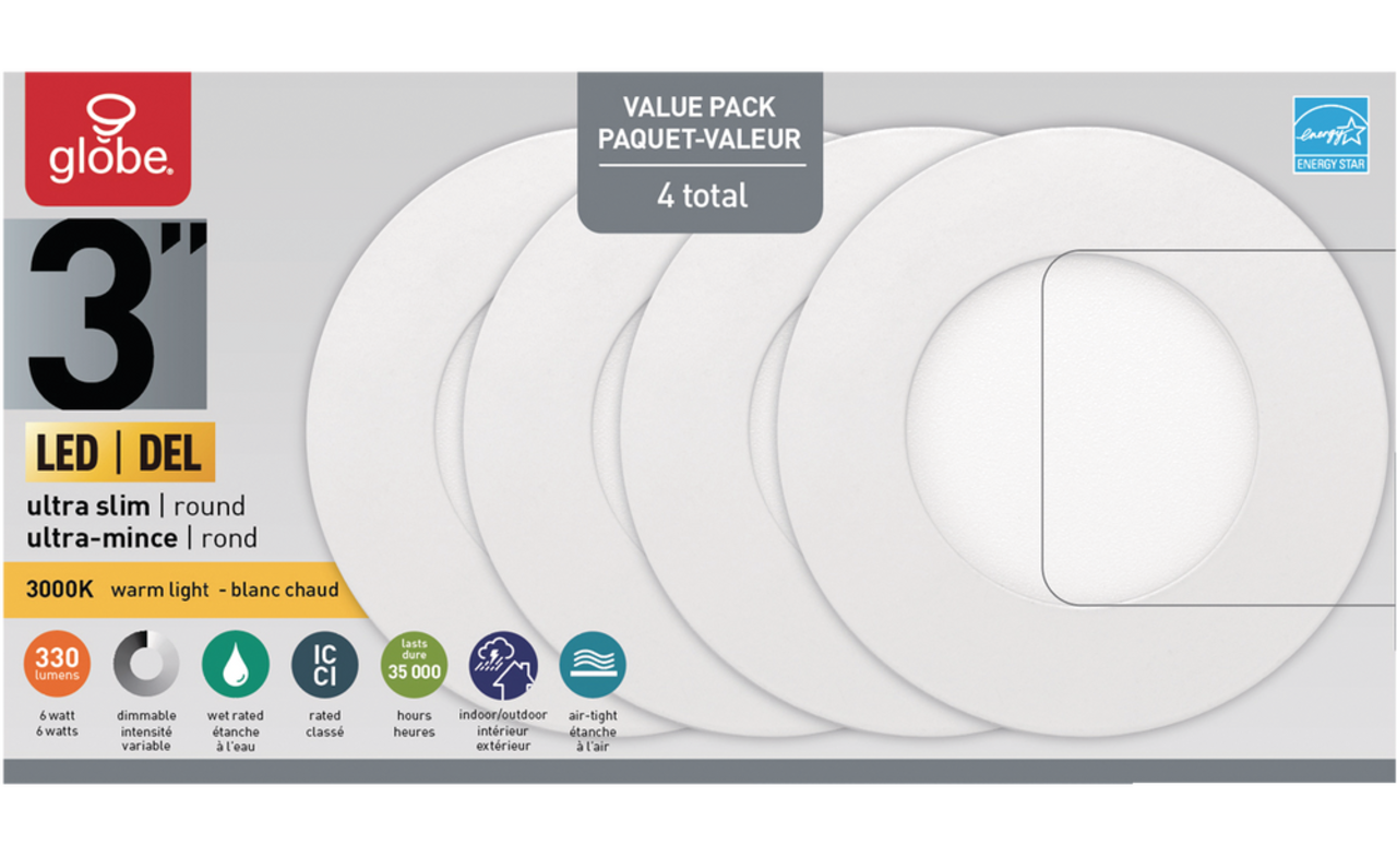 Globe 3 new arrivals inch recessed light